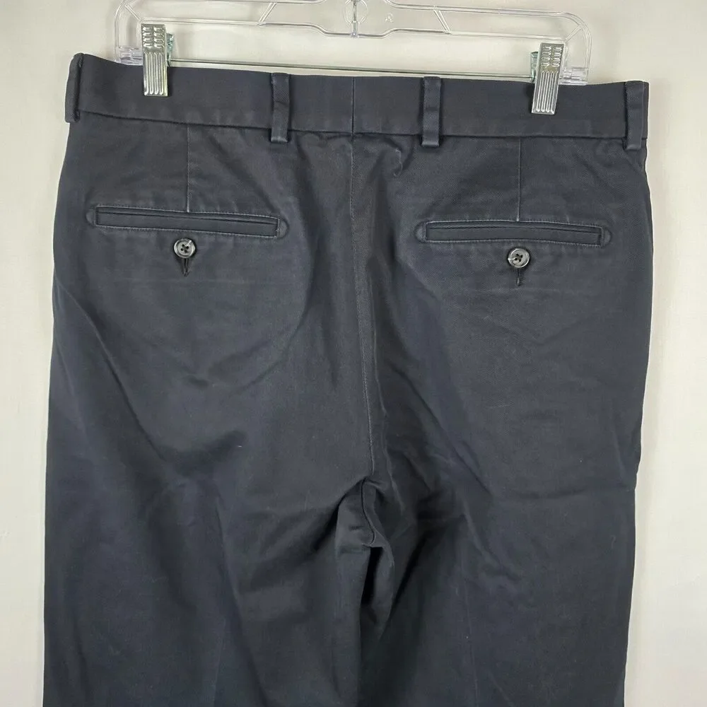 Nordstrom Chino Pants Men's 34 x 34 *** Dk Blue Straight Smartcare Wrinkle Free